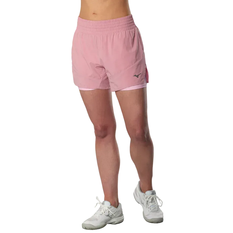 מכנס עם טייטס מיזונו לנשים Mizuno 2in1 4.5 Inches Short Rose Elegance J2GBD20365