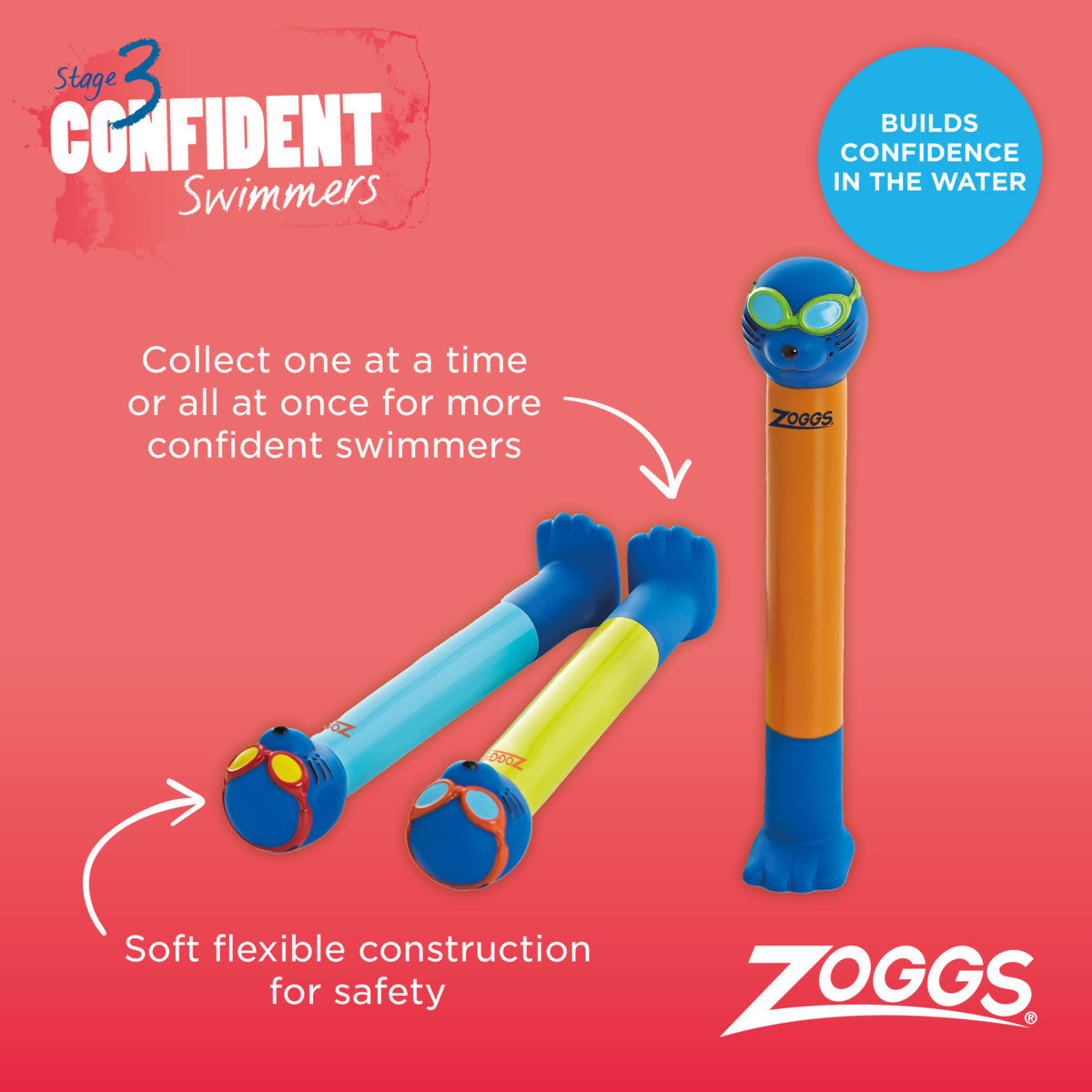 משחק צלילה Zoggs Zoggy Dive Stick (3 יח')