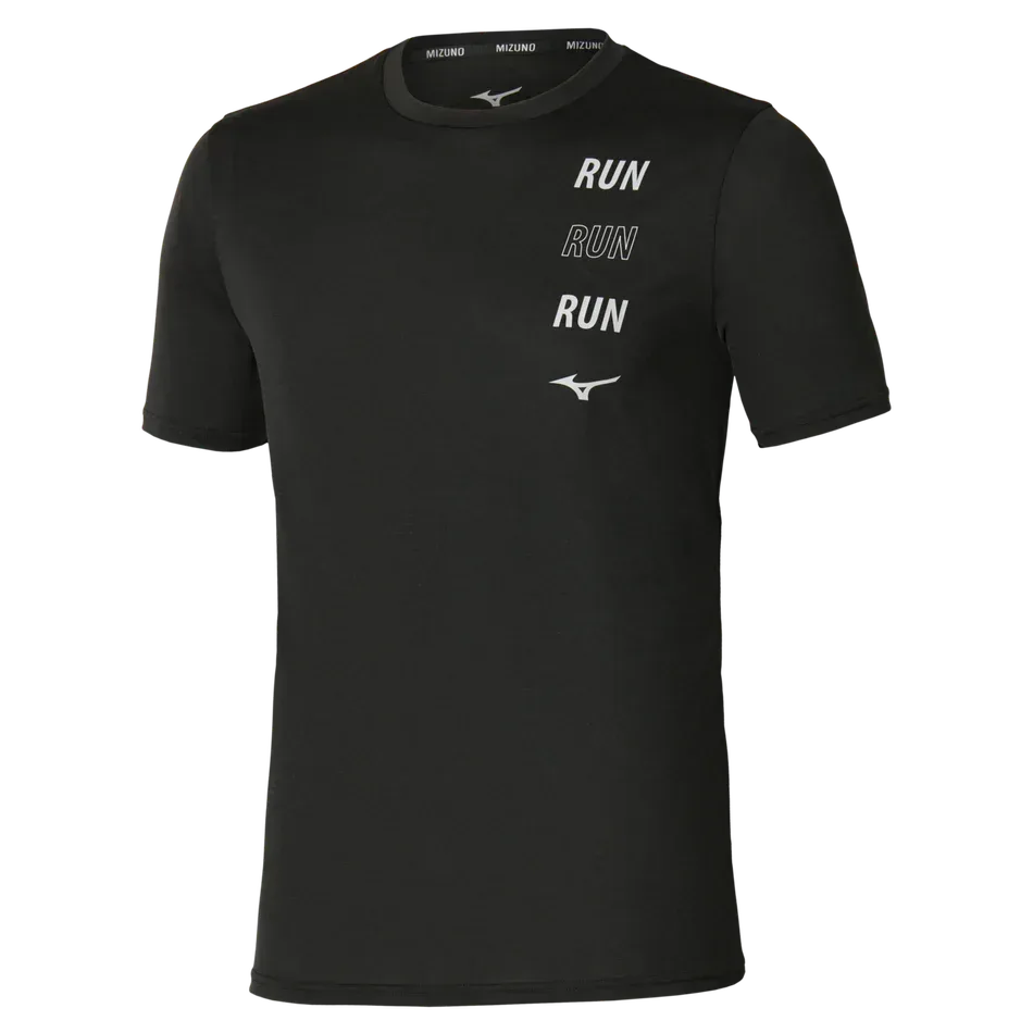 חולצת ריצה מיזונו לגברים Mizuno J2GAD00809 Core Run Short Sleeve Tee Black