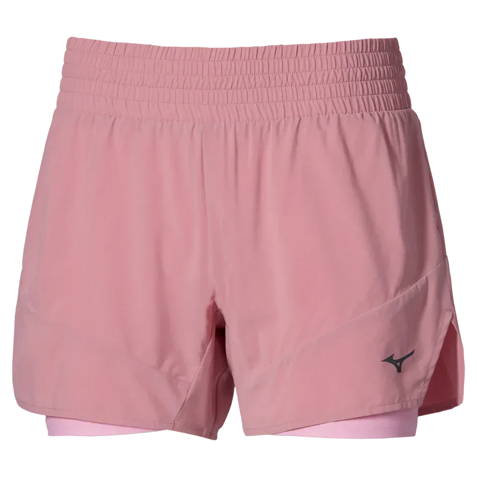 מכנס עם טייטס מיזונו לנשים Mizuno 2in1 4.5 Inches Short Rose Elegance J2GBD20365