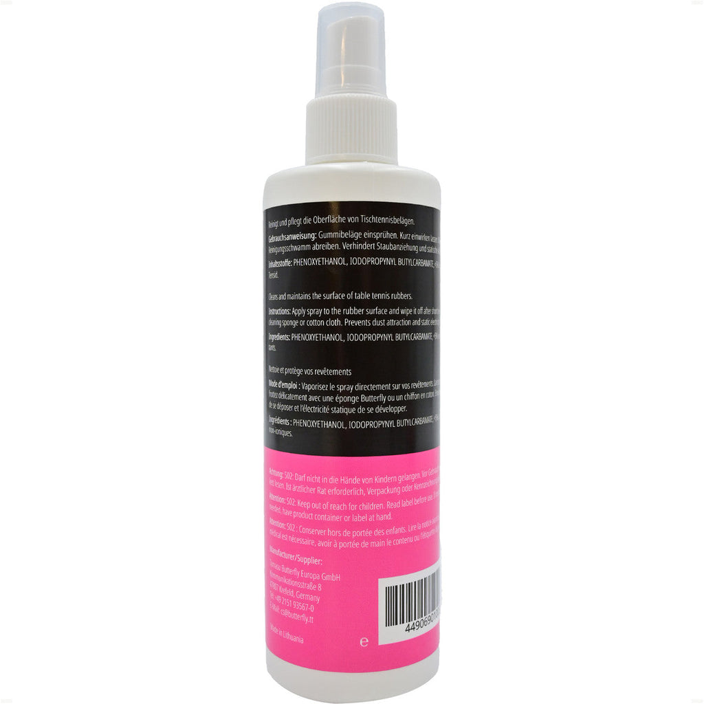 ספריי Butterfly לניקוי גומיות 250 ml RUBBER CLEANER