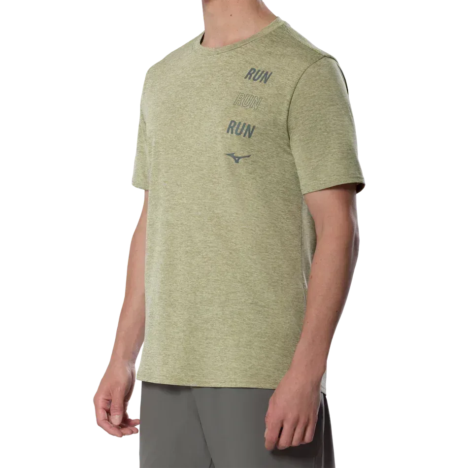 חולצת ריצה מיזונו לגברים Mizuno J2GAD00839 Core Run Short Sleeve Tee Elm