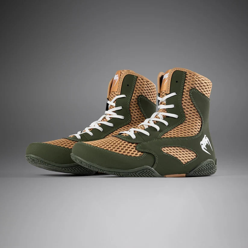 נעלי איגרוף -Venum Contender Boxing Shoes - Military Green/Sand