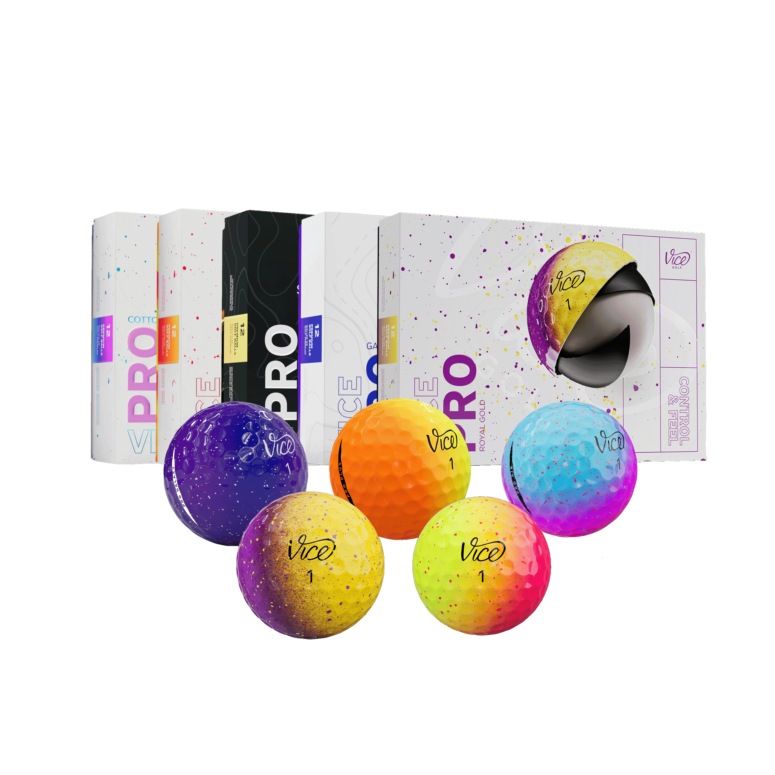 כדורי גולף Vice Golf USA Royal Flush 5-Pack