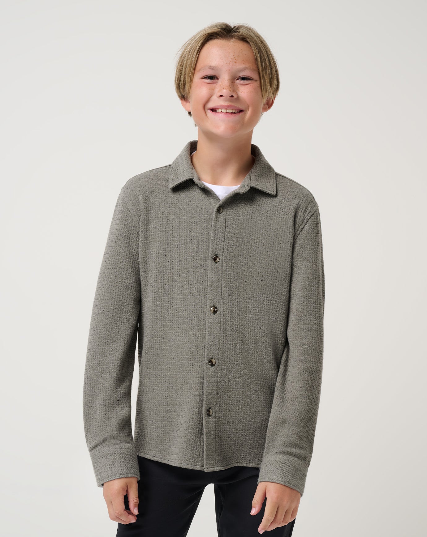 ביגוד עליון לגולף TravisMathew Cloud Waffle Youth Button-Up