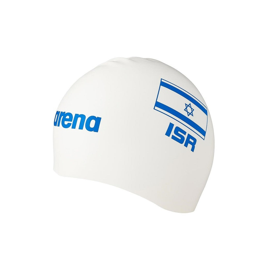 כובע שחייה סיליקון Arena עם דגל ישראל