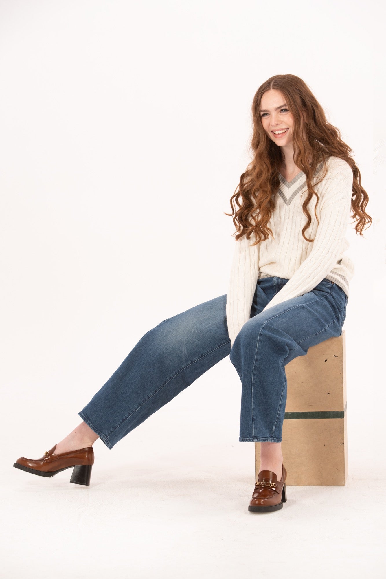 ביגוד עליון לגולף Foray Golf Heritage Cable Knit Sweater