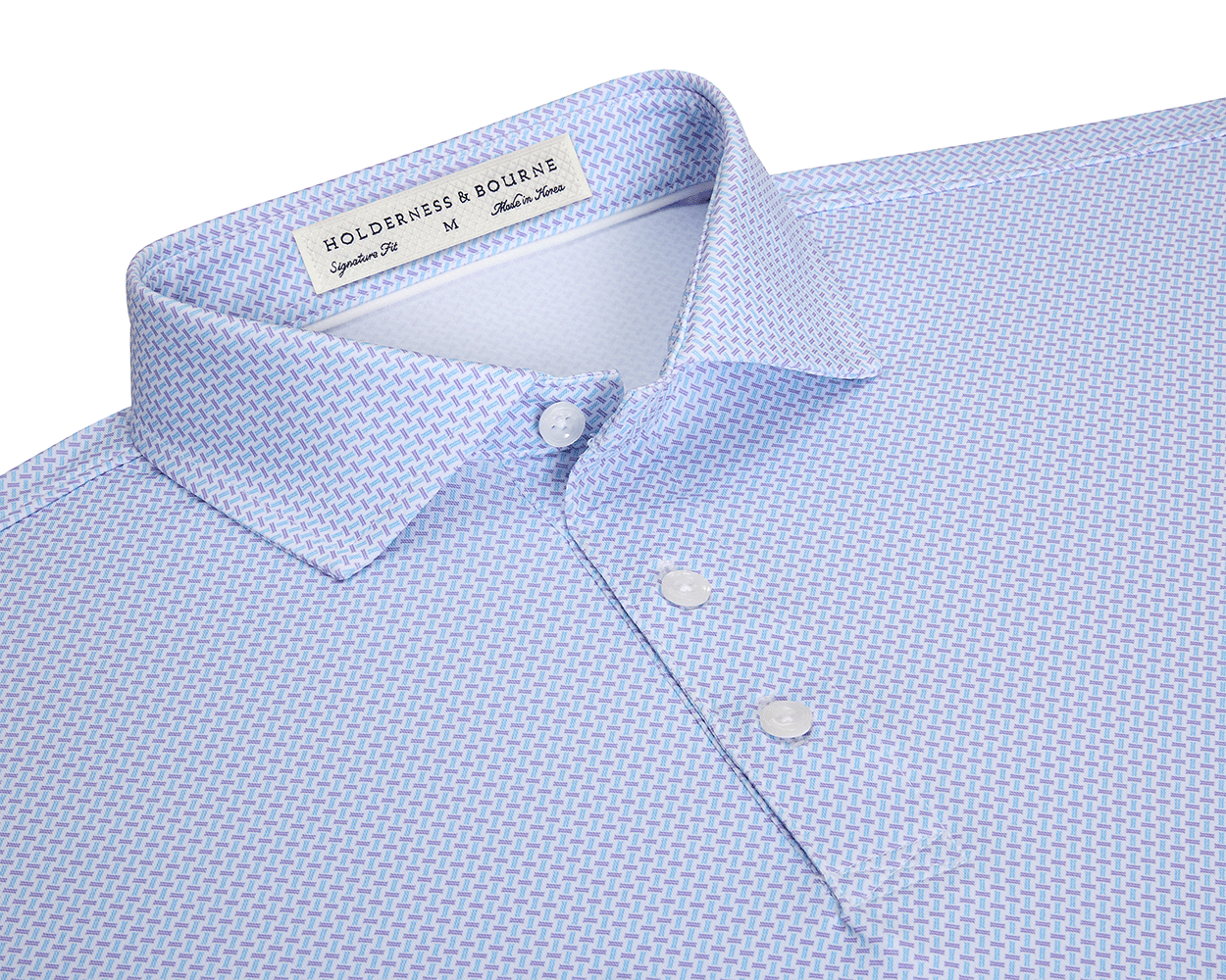 חולצת גולף Holderness & Bourne The Norman Shirt: Vista Blue & Tudor