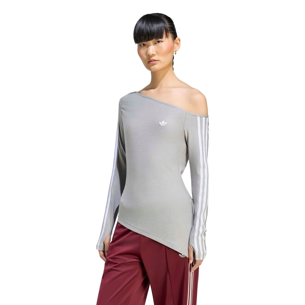 One-Shoulder Asymmetric חולצה ארוכה