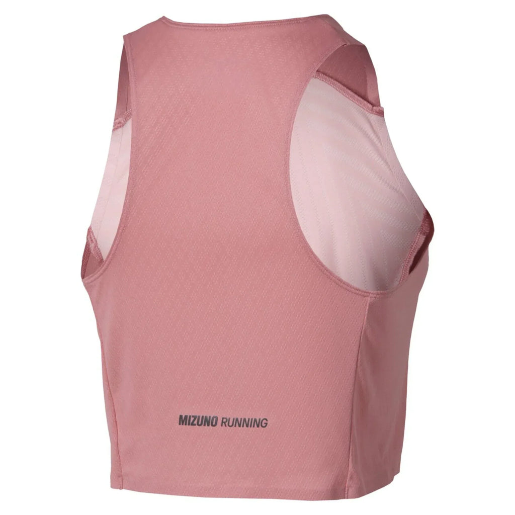חולצת אימון מיזונו לנשים Mizuno Tech Light Crop Top Rose Elegance J2GAD20065