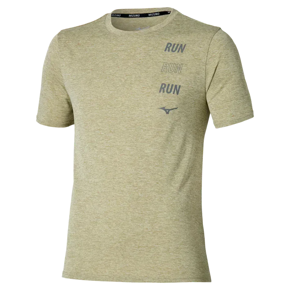חולצת ריצה מיזונו לגברים Mizuno J2GAD00839 Core Run Short Sleeve Tee Elm