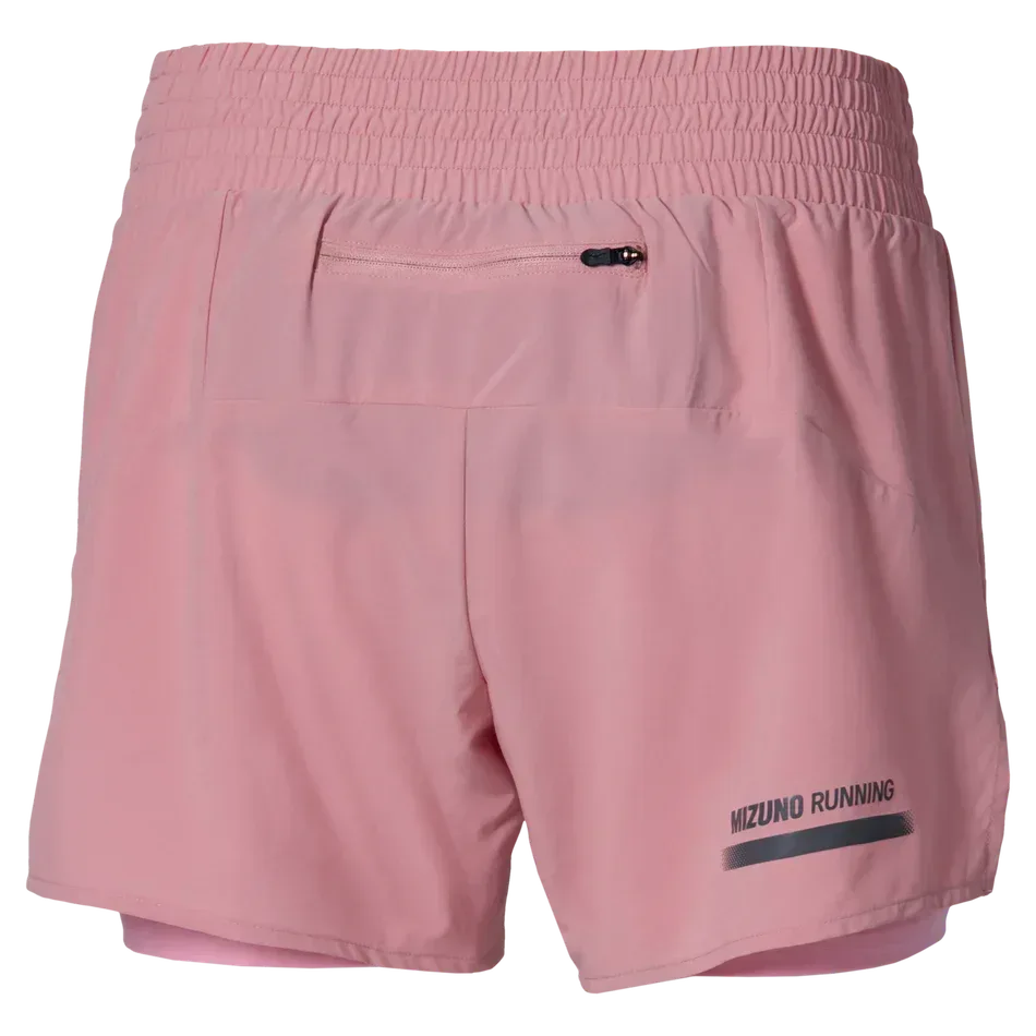 מכנס עם טייטס מיזונו לנשים Mizuno 2in1 4.5 Inches Short Rose Elegance J2GBD20365
