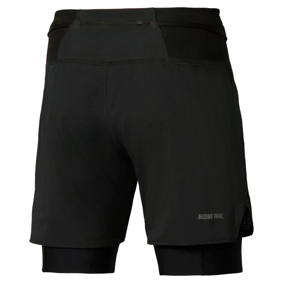 מכנס אימון עם טייטס מיזונו לגברים Mizuno Multi pocket Trail 2in1 Short Black J2GBD01009