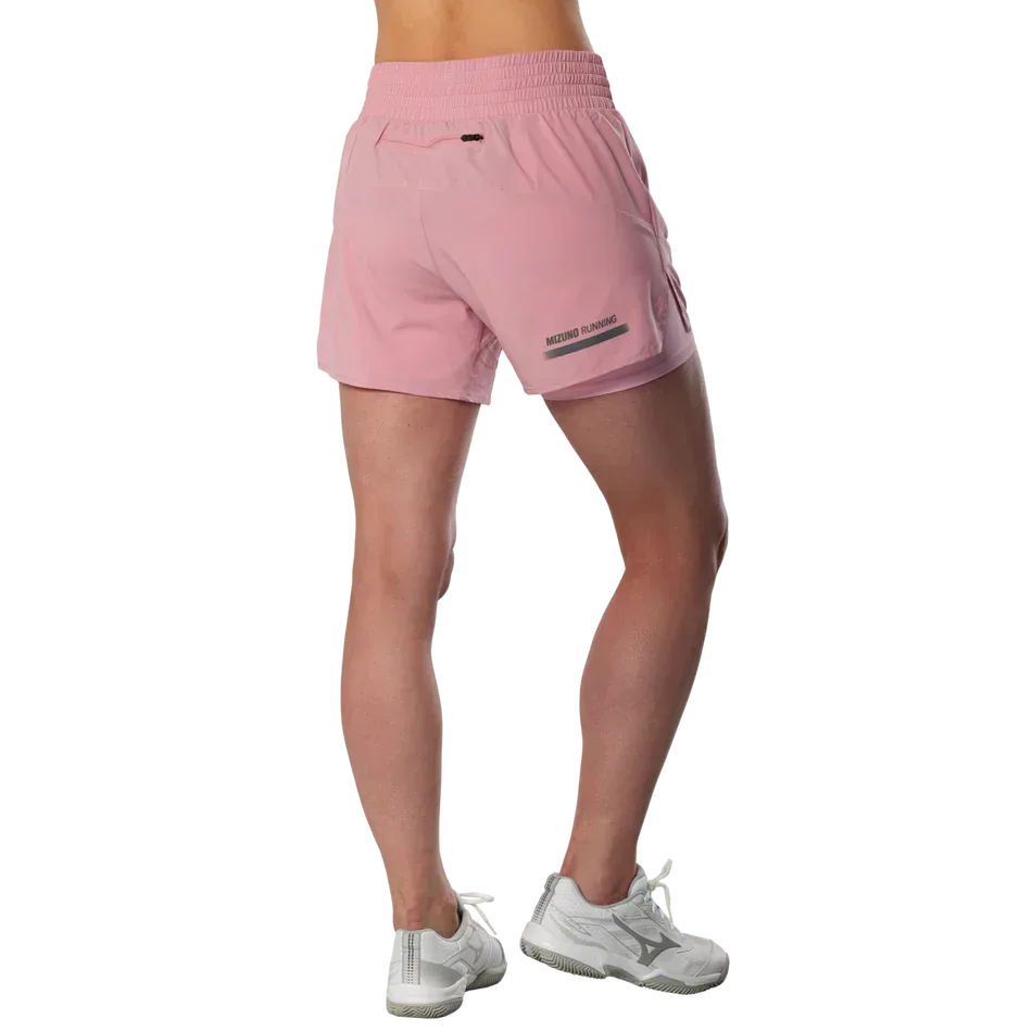 מכנס עם טייטס מיזונו לנשים Mizuno 2in1 4.5 Inches Short Rose Elegance J2GBD20365