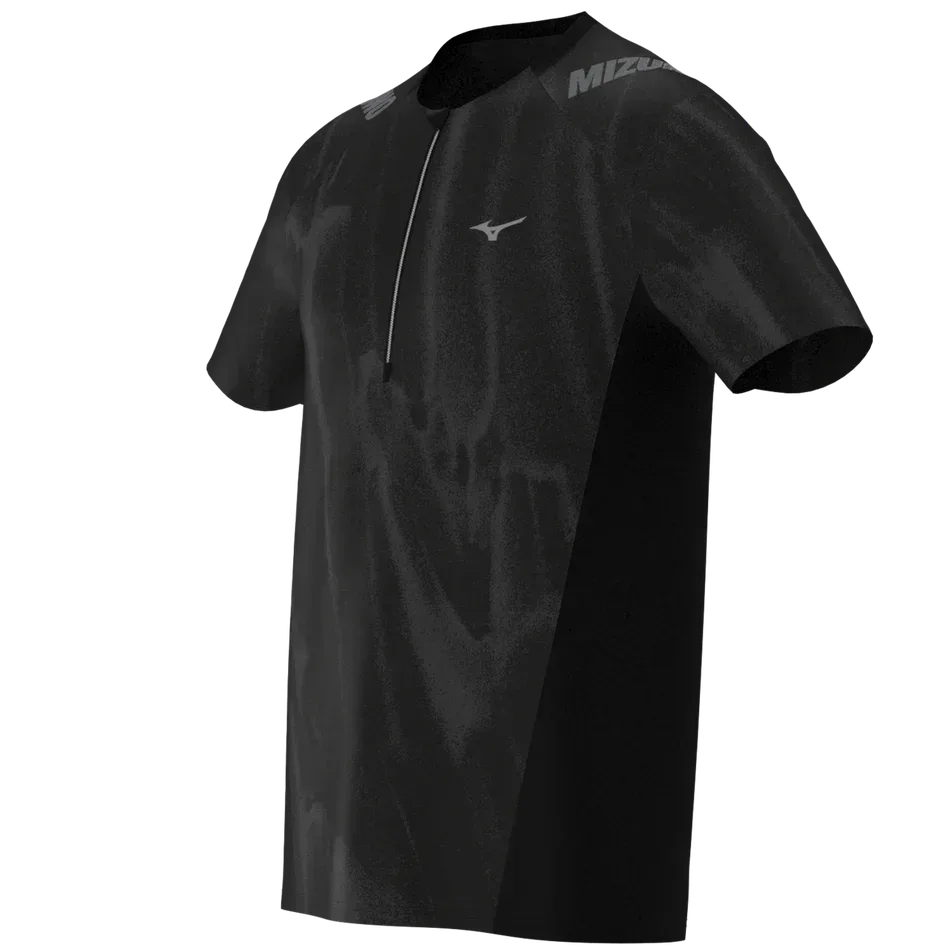 חולצת ריצה מיזונו לגברים Mizuno J2GAD00909 Graphic Short Sleeve Tee Black