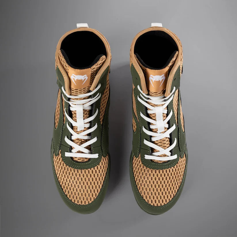 נעלי איגרוף -Venum Contender Boxing Shoes - Military Green/Sand