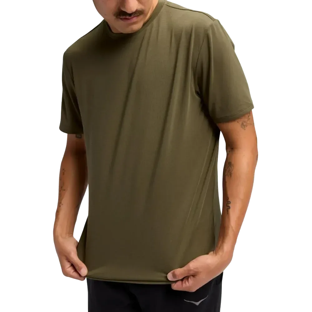 חולצת ריצה הוקה לגברים Hoka 1141757/ATQL HOKA ESSENTIAL TEE OLIVE