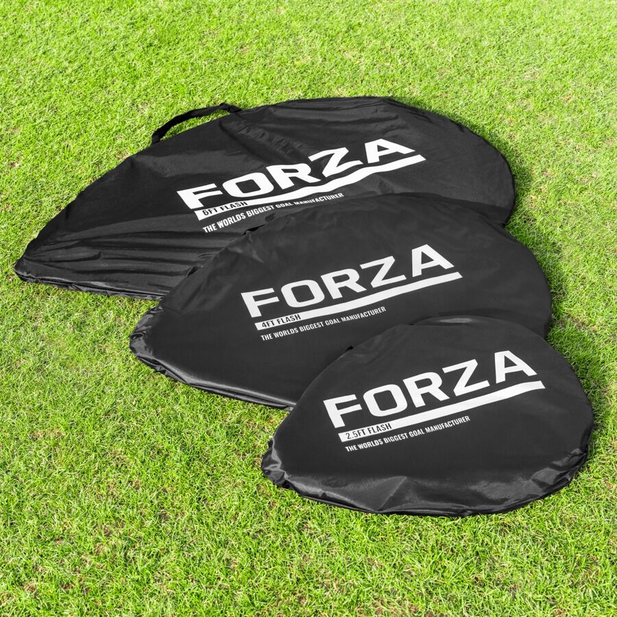 שער כדורגל מתקפל זוג (פופ-אפ) במגוון מידות FORZA FLASH POP-UP FOOTBALL GOALS