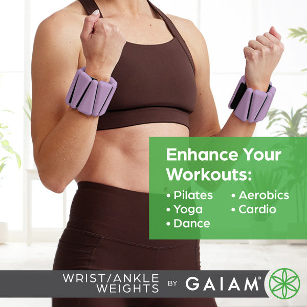 משקולות פרק כף יד/קרסול (זוג) Gaiam Flex Wrist & Ankle