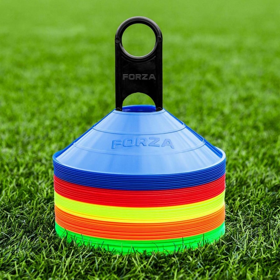 קונוס כיפה רך (50 יח') 5 צבעים FORZA Training Marker Cones