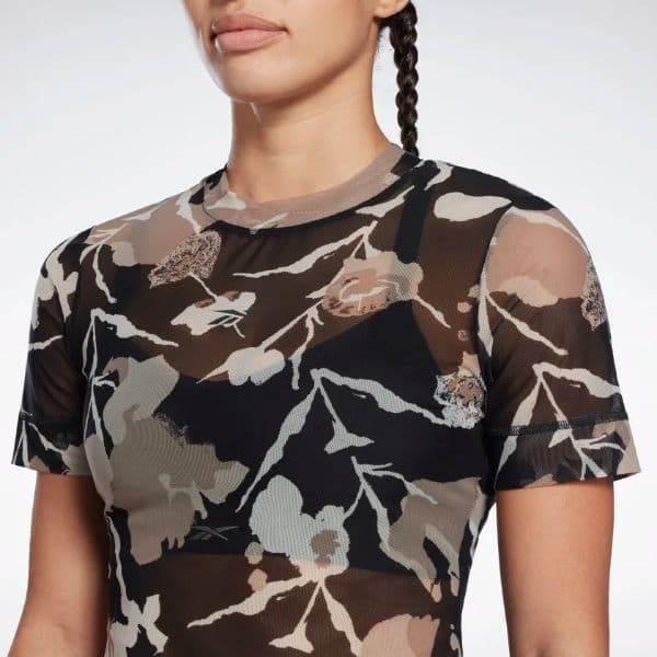 חולצת ריבוק קצרה לנשים Reebok H65548 MYT AOP Mesh Tee