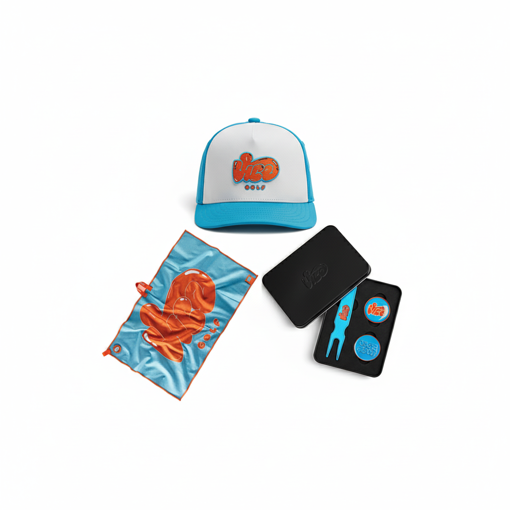 כובע גולף Vice Golf USA Junior Cap, Towel & Gator Combo Blue