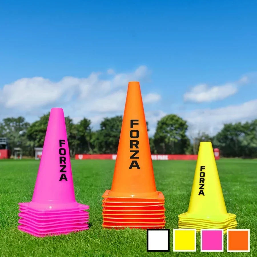 קונוס לאימונים במגוון גדלים FORZA Football Training Marker Cones