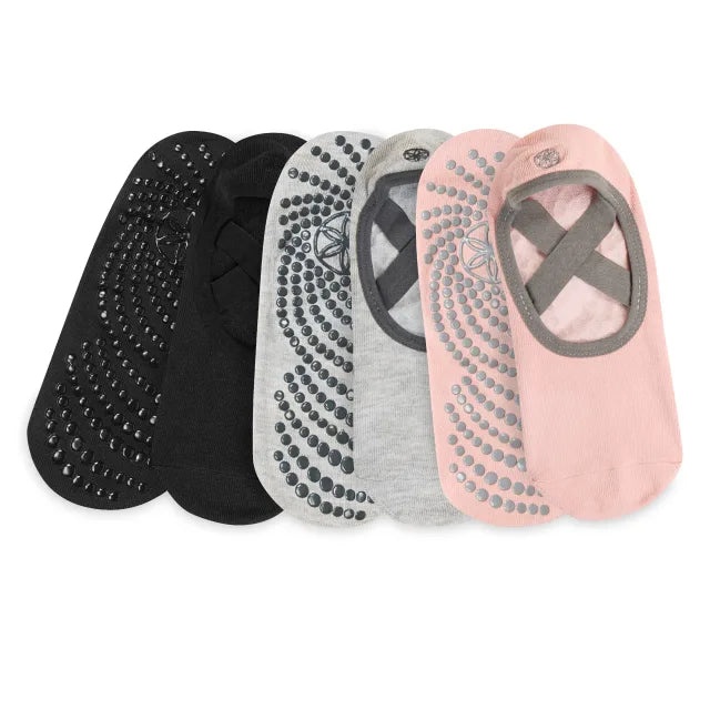 גרבי יוגה (3 זוגות - מגוון צבעים) YOGA BARRE SOCKS 3PK