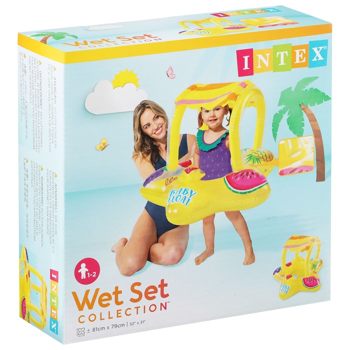 הליכון תינוקות מפואר עם צלון Intex